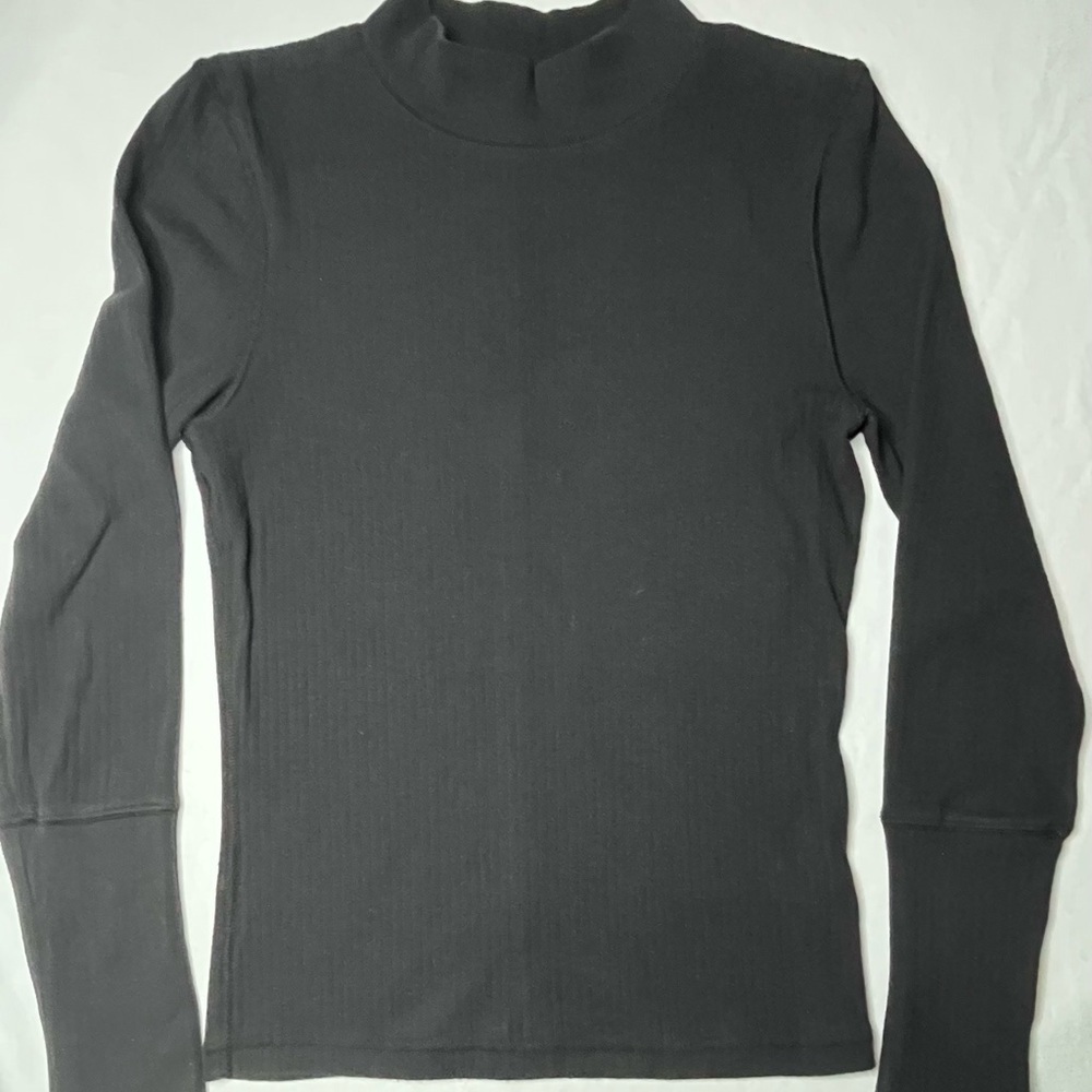 Free People Black Turtleneck Top